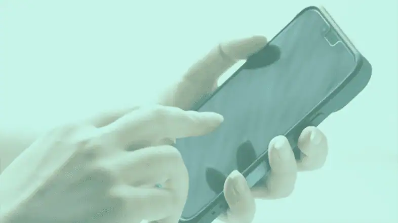 Smartphone representing social media, LINE, and influencer marketing