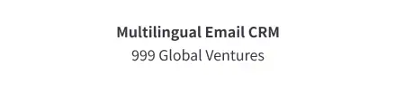 Multilingual email CRM project for 999 Global Ventures LLC